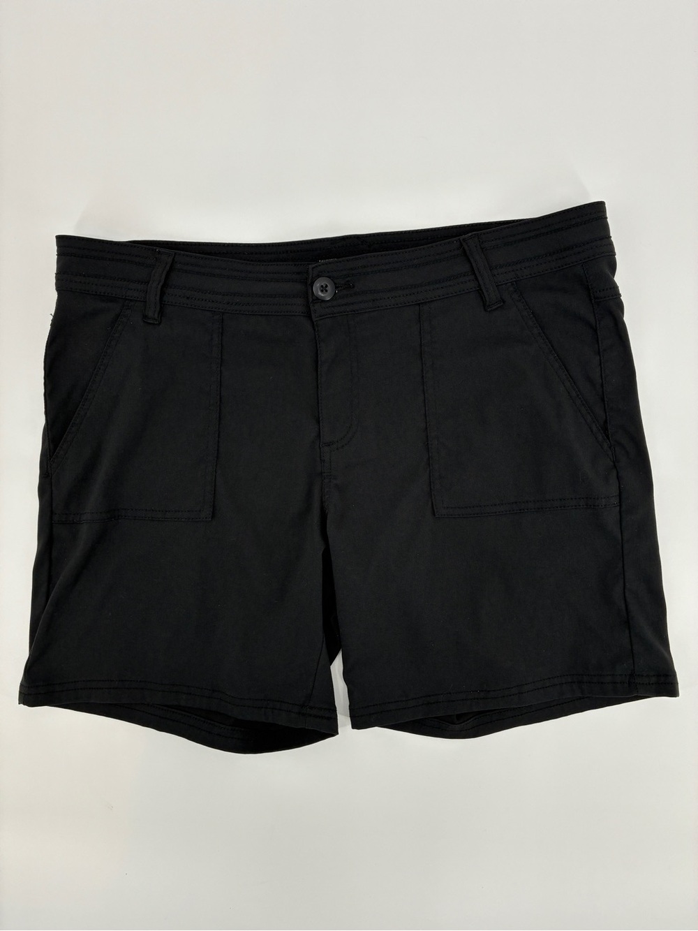 Prana Women’s Black Gray Charcoal Outdoor Active Hiking Shorts Size 14